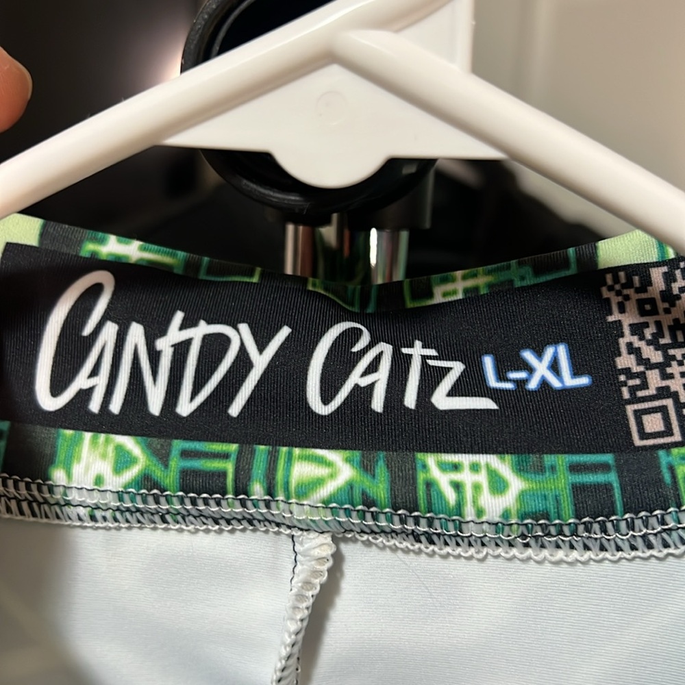 Candy Catz Bodysuit Jumpsuit Catsuit Techno Green Date Chart Skinsuit Rave - Picture 3 of 3